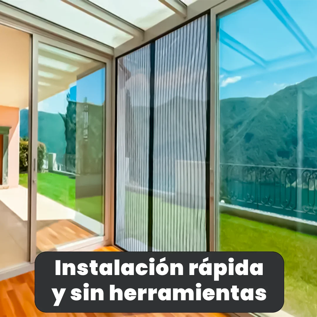 EcoScreen Cortina Antimosquitos con Cierre Automático – Sin Agujeros, Ventilación Garantizada, Estilo Discreto
