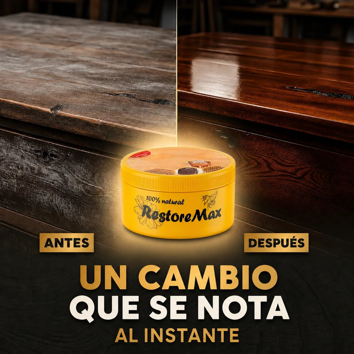RestoreMax - Cera Natural para Muebles - Compra 1 y Llévate 2