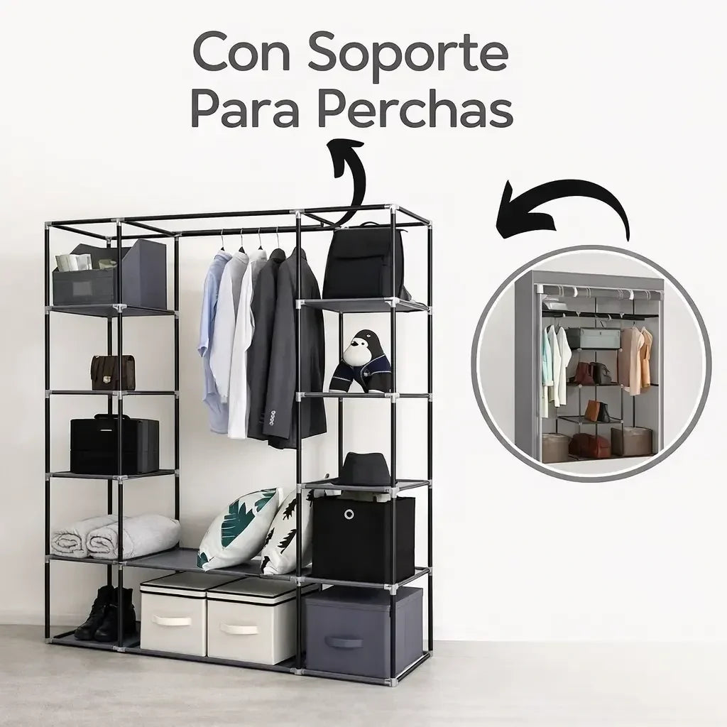 SmartCloset Armario Plegable Multiuso + RoboSpark Robot Aspirador de Regalo
