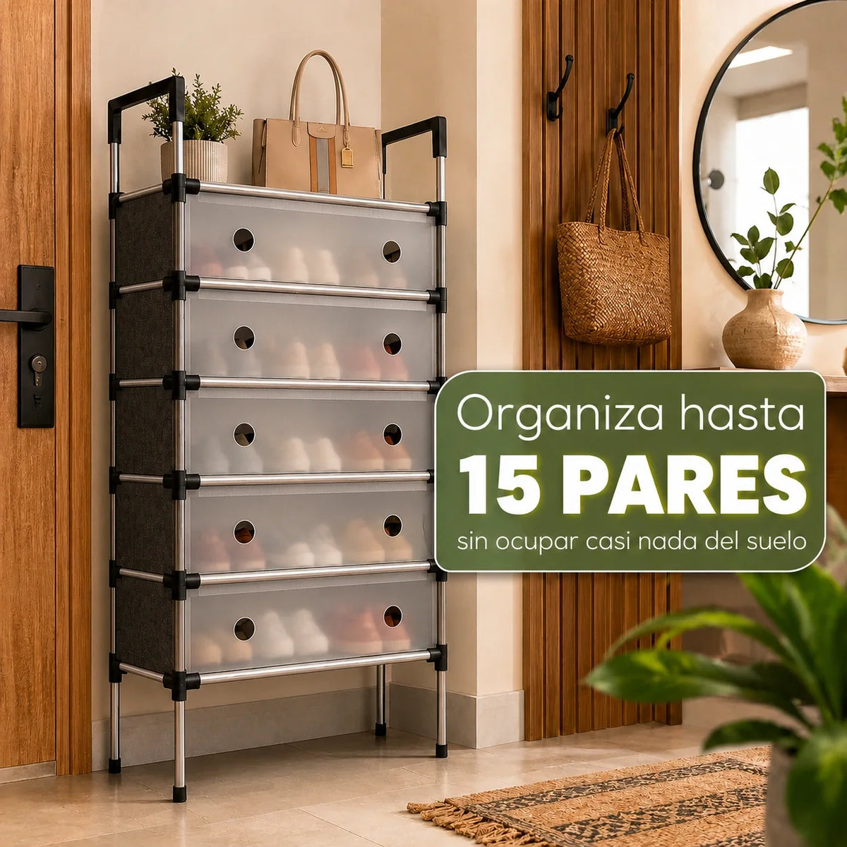 SmartOrganizer: Organizador de Zapatos de 6 Niveles Práctico y Resistente