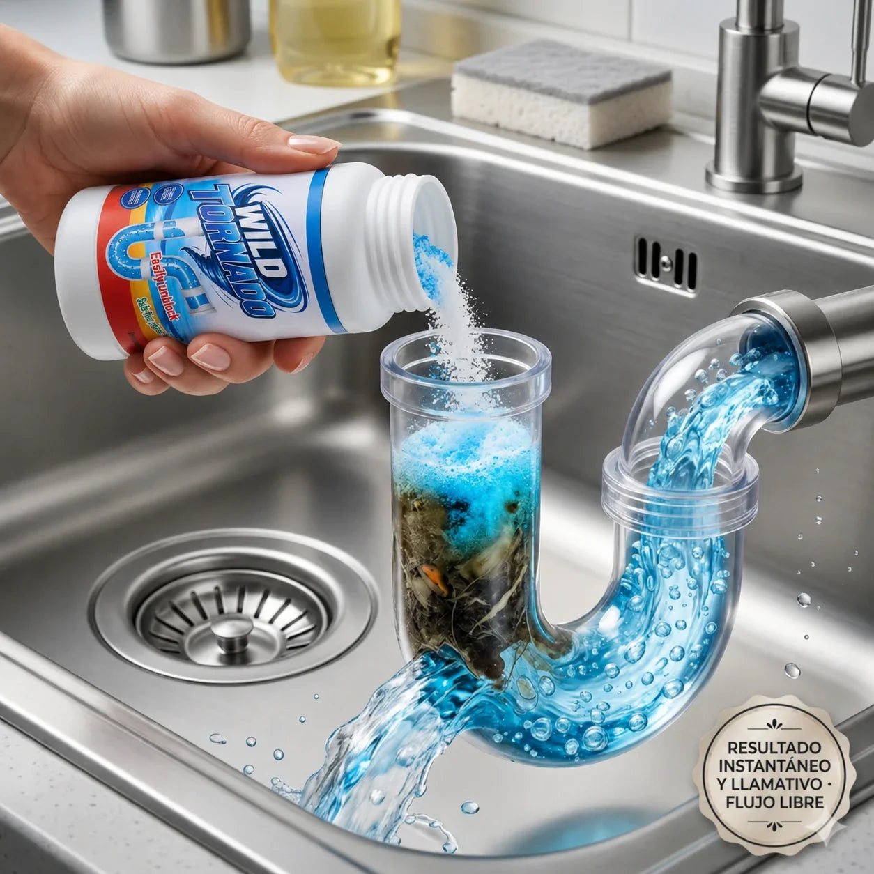 WildTornado – Limpiador de Tuberías en Polvo 🧽 | 🚨Oferta 2x1 por Tiempo Limitado🚨