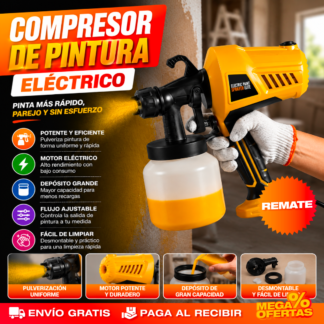 Compresor de Pintura Eléctrico Multifuncional – Pinta Parejo Como Profesional Sin Brocha